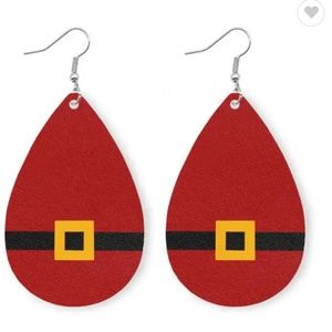 Jolly Christmas Santa Dangle Earrings